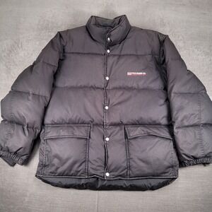 Polo Jeans Co Ralph Lauren‎ Down Puffer Jacket Full Zip Winter Coat Black Large